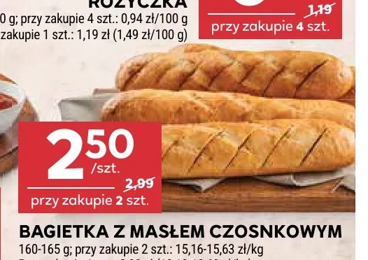 Bagietka z masłem czosnkowym promocja w Stokrotka