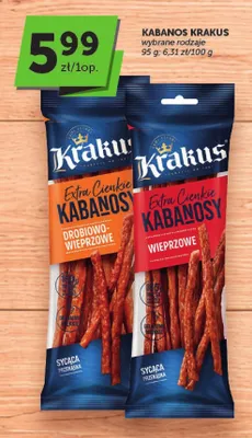 Kabanosy Krakus Extra Cienkie Wieprzowe promocja w ABC
