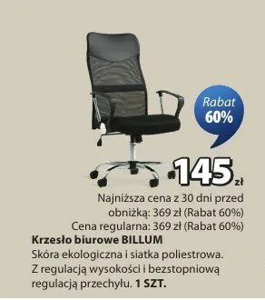Krzesło biurowe BILLUM promocja w Jysk