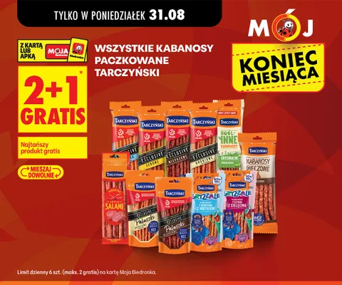 Kabanosy Gryzzale z szynki z cielęciną Tarczyński promocja w Biedronka