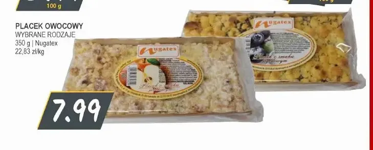 Placek owocowy Nugatex promocja w Słoneczko