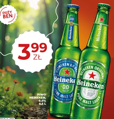 Piwo Heineken Original promocja w Duży Ben