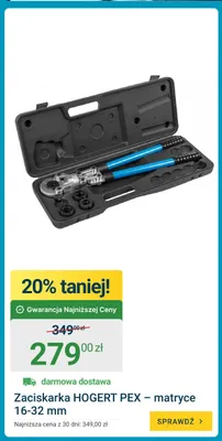 Zaciskarka HOGERT PEX matryce 16-32 mm promocja w ERLI