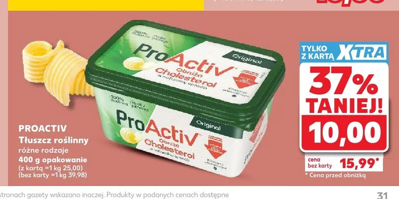 Tłuszcz roślinny ProActiv promocja w Kaufland