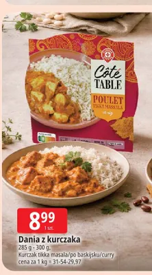 Danie z kurczaka tikka masala Côté Table promocja w Leclerc
