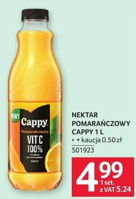 Nektar pomarańczowy Cappy 1L promocja w Selgros