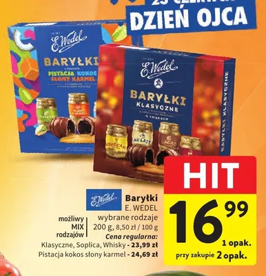 Baryłki Whisky E. Wedel promocja w Intermarche