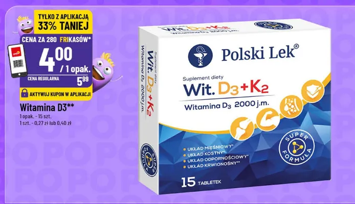 Witamina D3+K2 promocja w POLOmarket