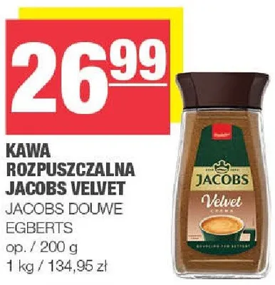 Kawa rozpuszczalna Jacobs Velvet promocja w SPAR