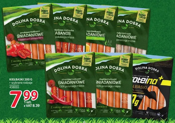 Kiełbaski Proteina+ Dolina Dobra promocja w Selgros
