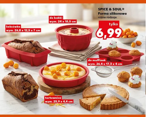 Forma silikonowa tortownica Spice & Soul 25,9x4,4cm promocja w Kaufland