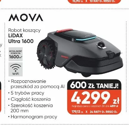 Robot koszący MOVA LIDAX Ultra 1600 promocja w Max Elektro