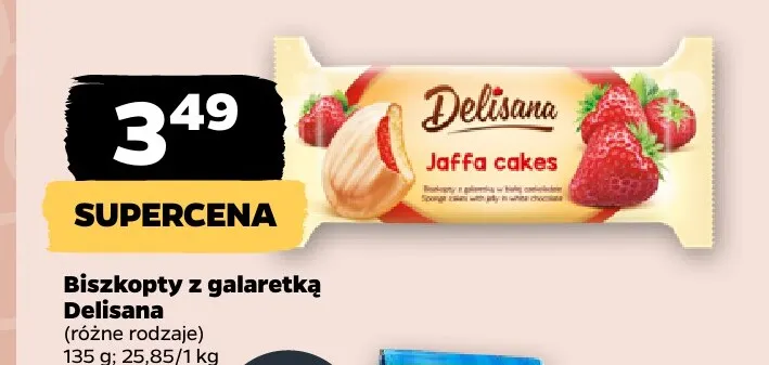 Biszkopty z galaretką Delisana promocja w Netto