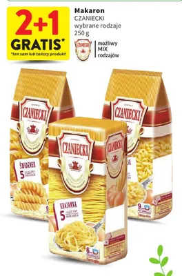 Makaron wybrane rodzaje promocja w Intermarche