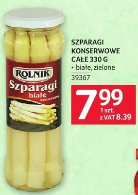Szparagi konserwowe Rolnik białe, zielone promocja w Selgros