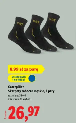 Skarpety robocze męskie, 3 pary promocja w Lidl