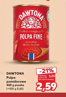 Pulpa pomidorowa Dawtona promocja w Kaufland
