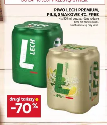 Piwo Lech Smakowe 4% promocja w Stokrotka