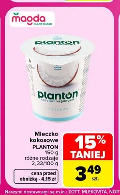 Mleczko kokosowe Planton promocja w Carrefour Market