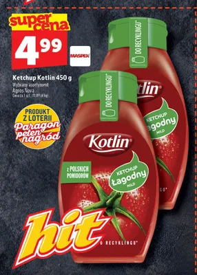 Ketchup łagodny Kotlin promocja w TOPAZ