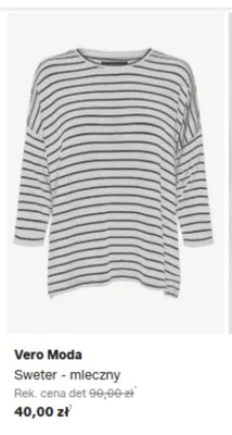 Sweter mleczny Vero Moda promocja w Lounge by Zalando