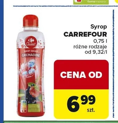 Syrop CARREFOUR 0,75l promocja w Carrefour Market