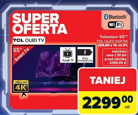 Telewizor 65'' QLED 65P71K promocja w Carrefour