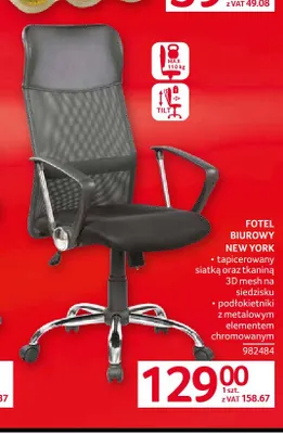 Fotel biurowy New York promocja w Selgros