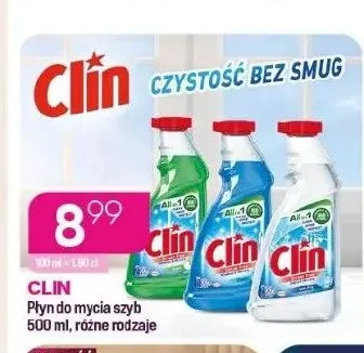 Płyn do mycia szyb Clin promocja w Drogerie Koliber