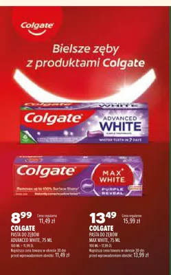 Pasta do zębów Colgate Max White Purple Reveal promocja w Drogerie Natura