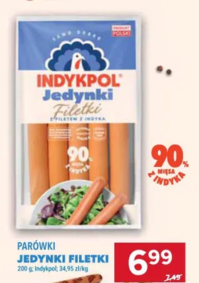 Parówki Jedynki Filetki promocja w Stokrotka