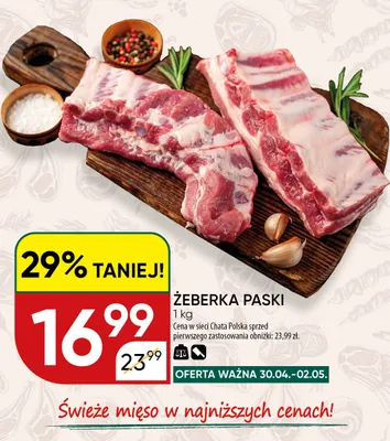 Żeberka paski promocja w Chata Polska