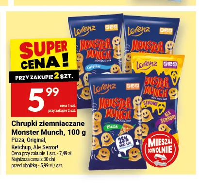 Chrupki ziemniaczane Monster Munch Original promocja w Twój Market