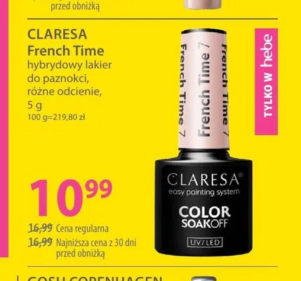 Lakier hybrydowy do paznokci Claresa French Time promocja w Hebe