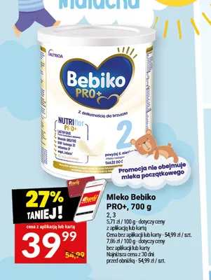 Mleko Bebiko PRO+ 3 promocja w Twój Market