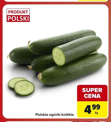 Ogórki krótkie polskie promocja w Carrefour Market