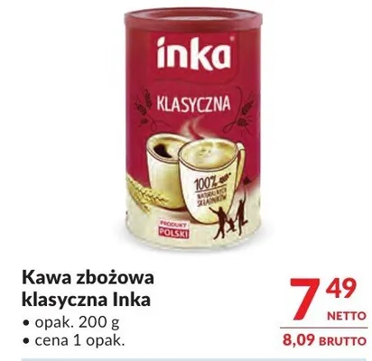 Kawa zbożowa klasyczna Inka promocja w Makro
