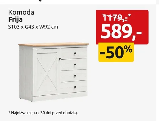 Komoda Frija promocja w Black Red White