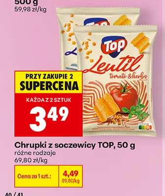 Chrupki z soczewicy TOP promocja w Biedronka