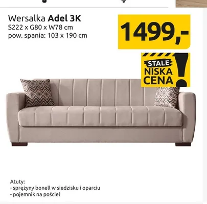Wersalka Adel 3K promocja w Black Red White