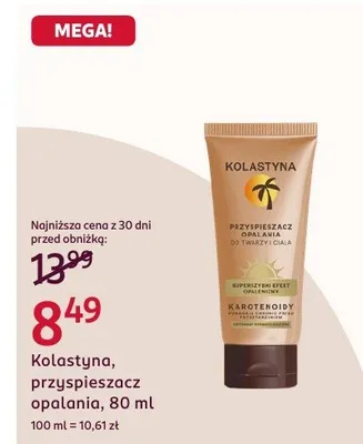 Przyspieszacz opalania Kolastyna promocja w Rossmann
