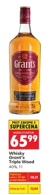 Whisky Grant's Triple Wood 1 l promocja w Biedronka