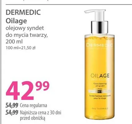 Olejowy syndet do mycia twarzy promocja w Hebe