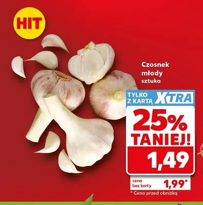 Czosnek młody promocja w Kaufland