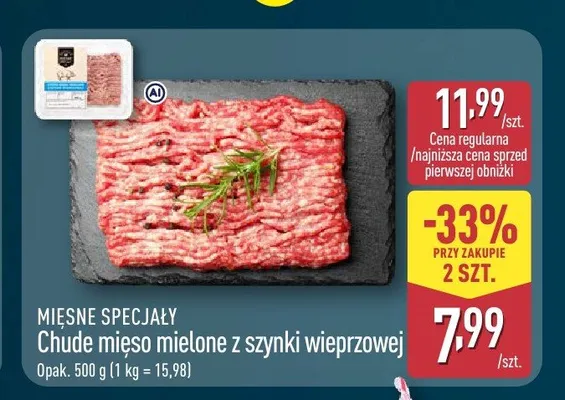 Chude mięso mielone z szynki wieprzowej Mięsne Specjały promocja w Aldi