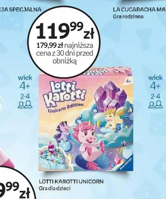 Gra dla dzieci Ravensburger Lotti Karotti Unicorn promocja w Empik