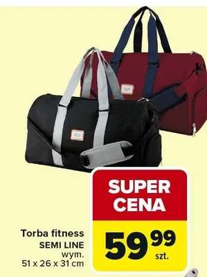 Torba fitness Semi Line promocja w Carrefour