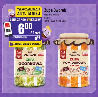 Zupa ogórkowa Dworek promocja w POLOmarket