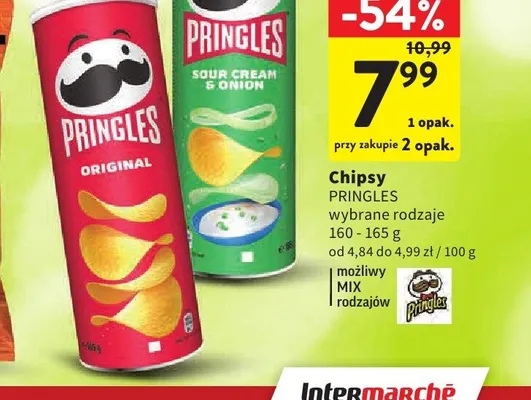 Chipsy Pringles promocja w Intermarche
