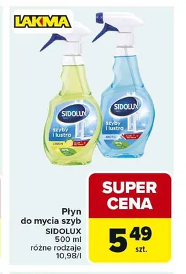Płyn do mycia szyb Sidolux Arctic promocja w Carrefour